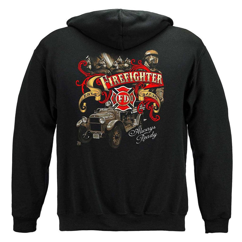 United States Elite Breed Antique Fire Dept Premium Hoodie - Military Republic