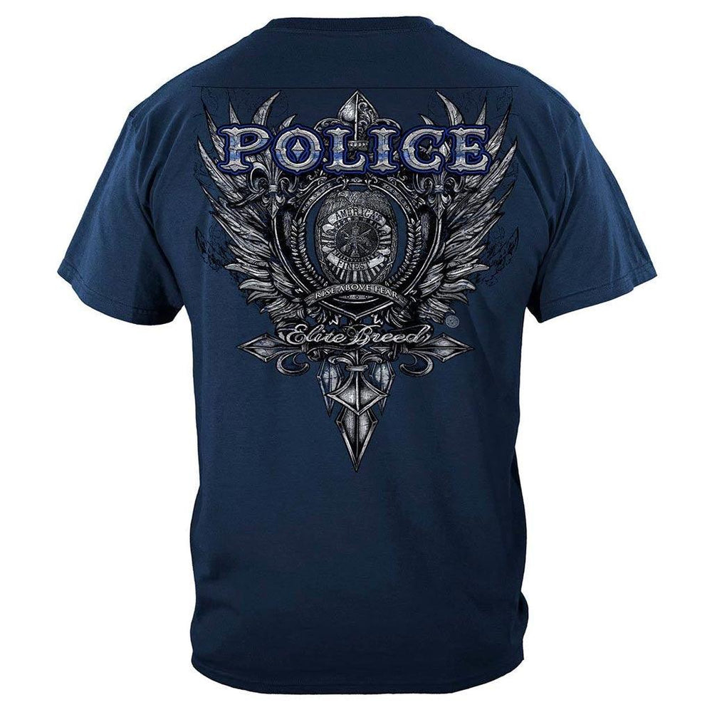 United States Elite Breed Police Crest Silver Foil Premium T-Shirt - Military Republic
