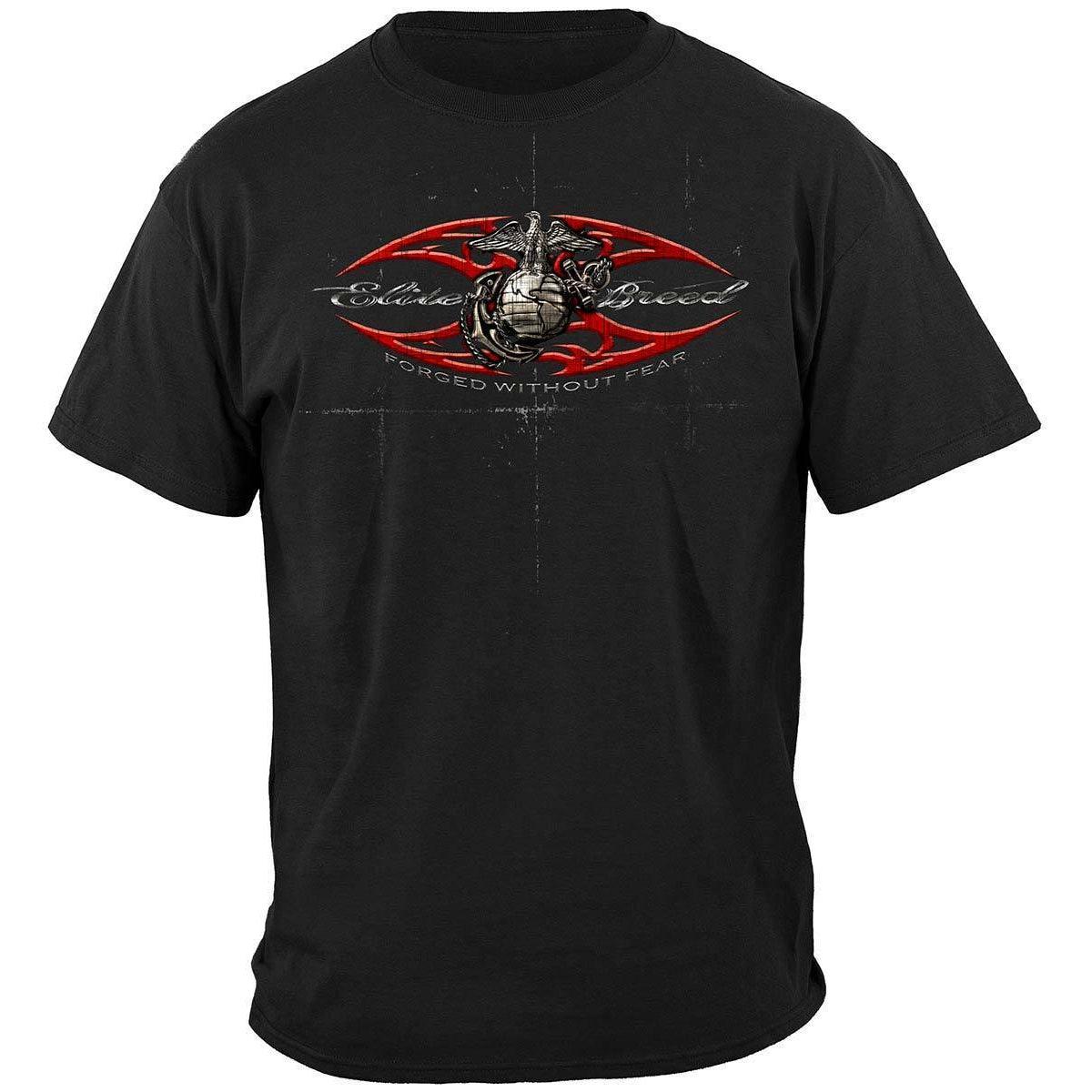 Elite Breed USMC Red Blades Silver Foil Premium Long Sleeves - Military Republic