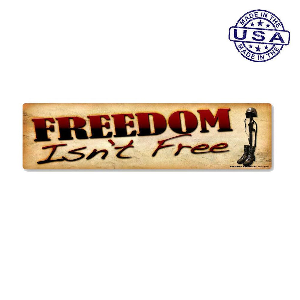 United States Patriotic Freedom isn't Free Tan Bumper Strip Magnet (10.88