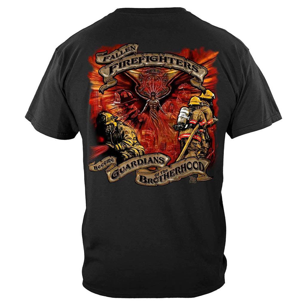 United States Fallen Firefighters Guardians T-Shirt Premium Long Sleeve - Military Republic