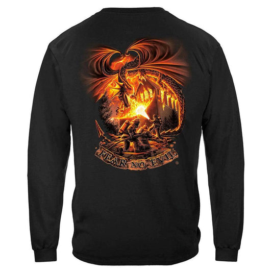 United States Fear No Evil Dragon Premium Long Sleeve - Military Republic