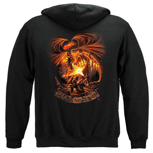 United States Fear No Evil Dragon Premium Hoodie - Military Republic