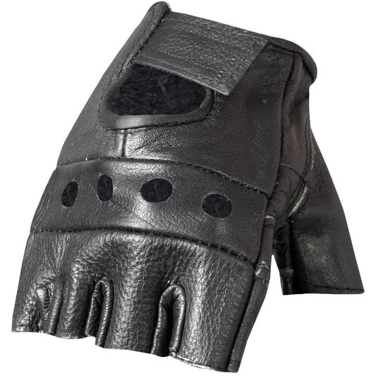 Fingerless Leather Padded Palm Gloves - Military Republic