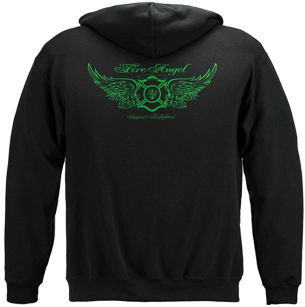 Fire Angel Irish Cross Elite Breed Firefighters Hoodie - Military Republic