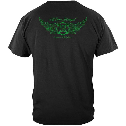 Fire Angel Irish Cross Elite Breed Firefighters T-Shirt - Military Republic