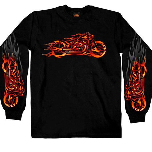 Fire Bobber Hot Leathers Long Sleeve Men's Shirt - Military Republic