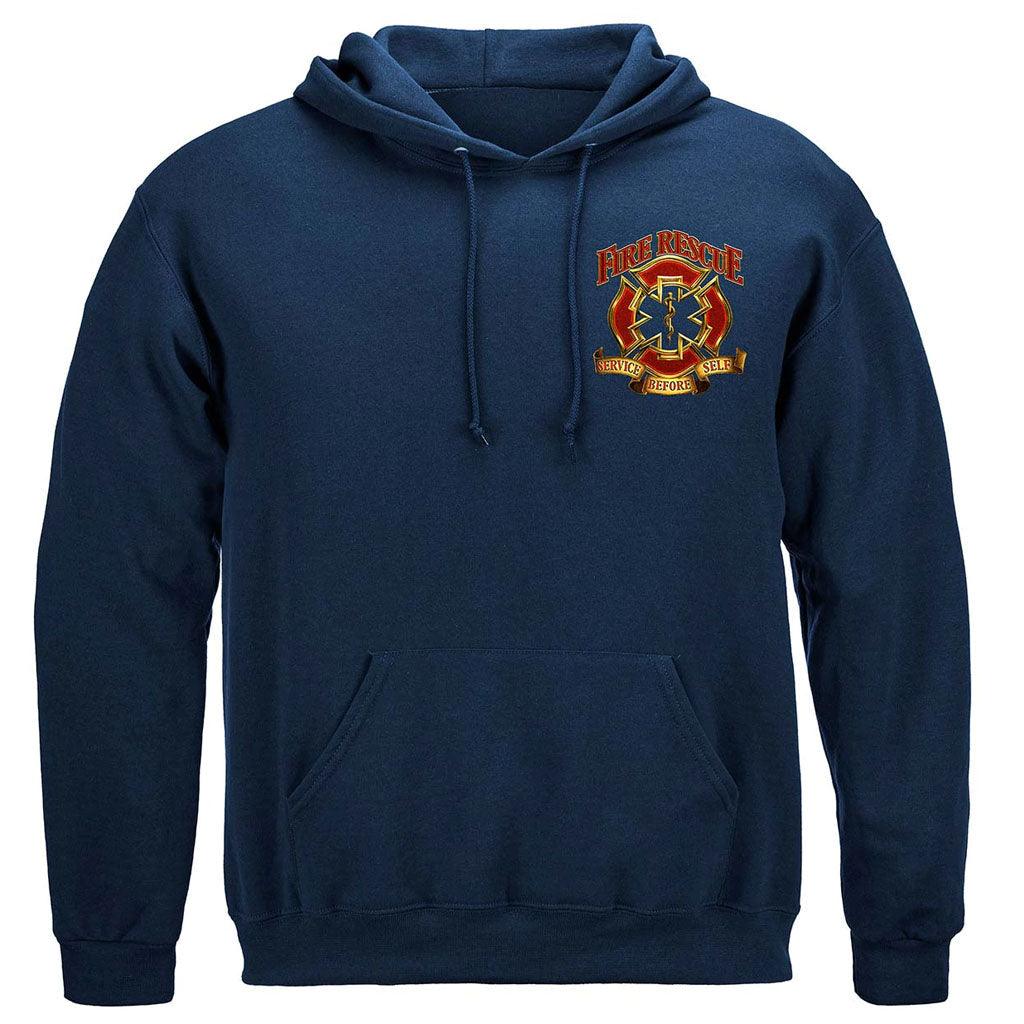 United States Fire Rescue Gold Shield Premium Hoodie - Military Republic