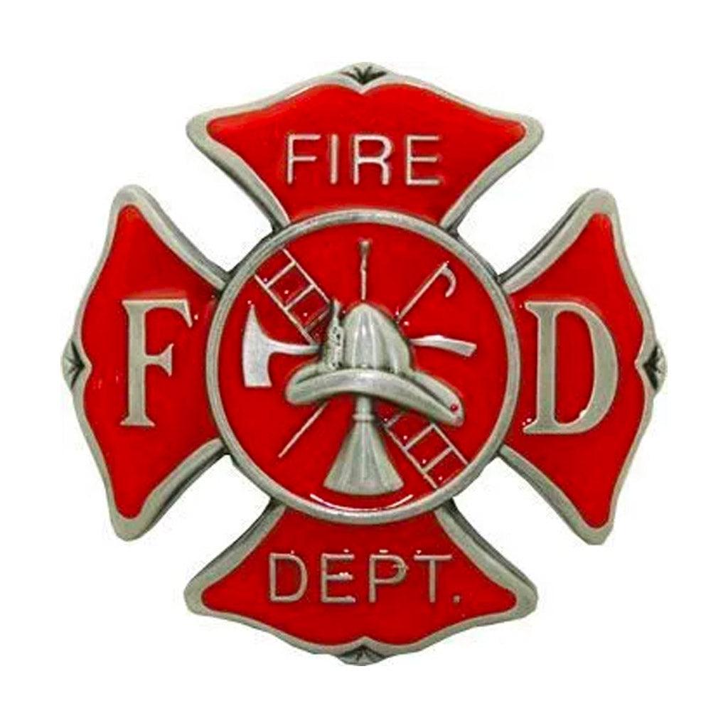 Fireman Firefighter Logo Crest Zinc Alloy Belt Buckle – Military Republic