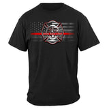 United States Firefighter American Flag Thin Red Line Premium Long Sleeve - Military Republic