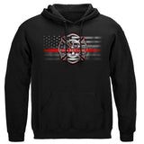 United States Firefighter American Flag Thin Red Line Premium Long Sleeve - Military Republic