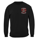 United States Firefighter Biker Cross Bones Premium Hoodie - Military Republic