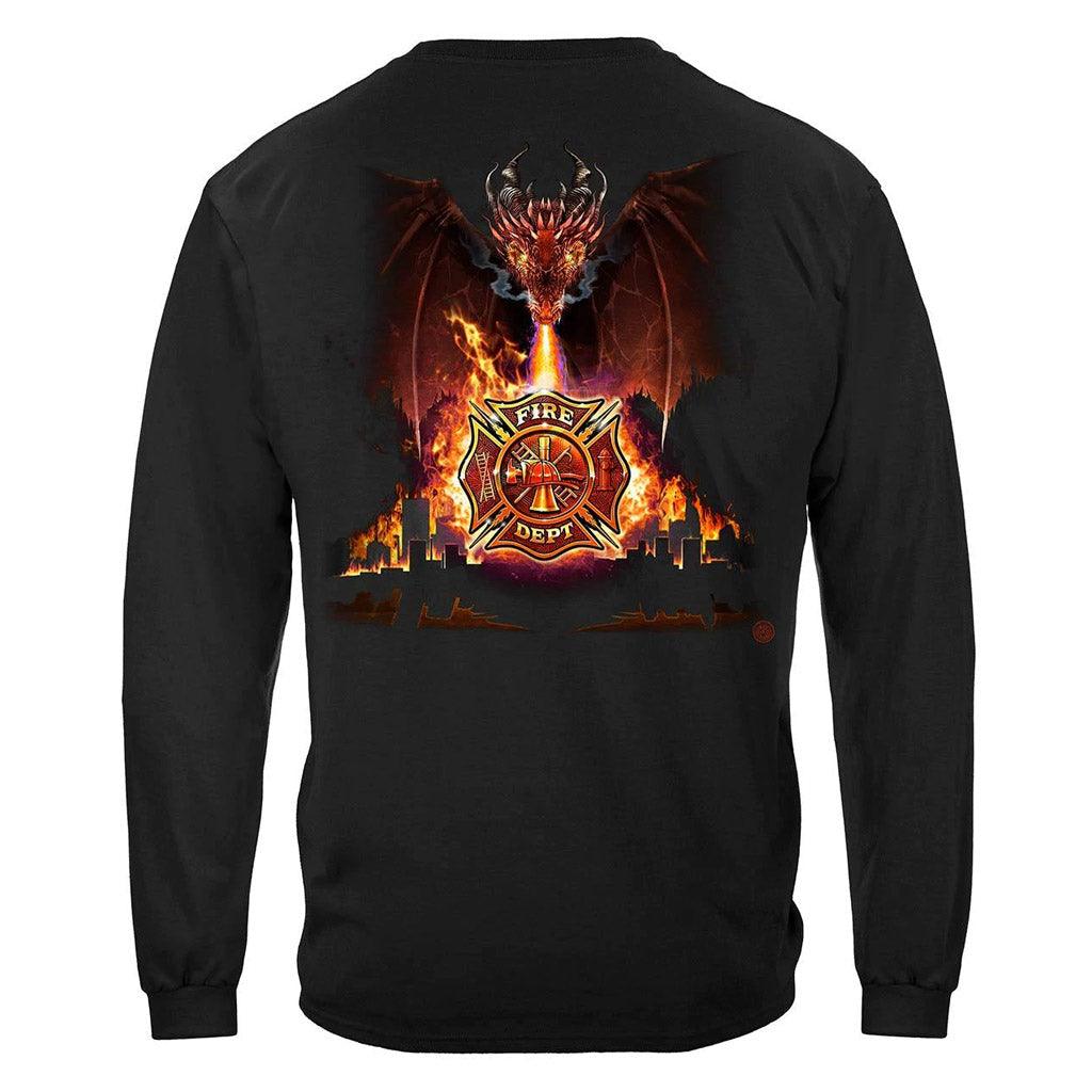 United States Firefighter City Dragon Premium Hoodie - Military Republic