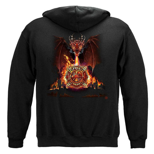 United States Firefighter City Dragon Premium Hoodie - Military Republic