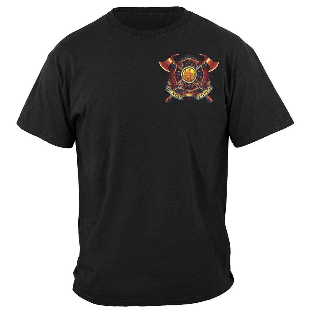 United States Firefighter Coat of Arms Premium Long Sleeve - Military Republic