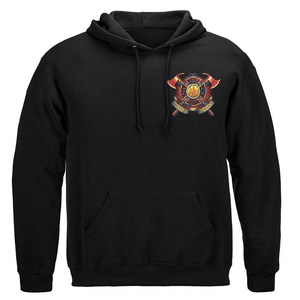 United States Firefighter Coat of Arms Premium Hoodie - Military Republic