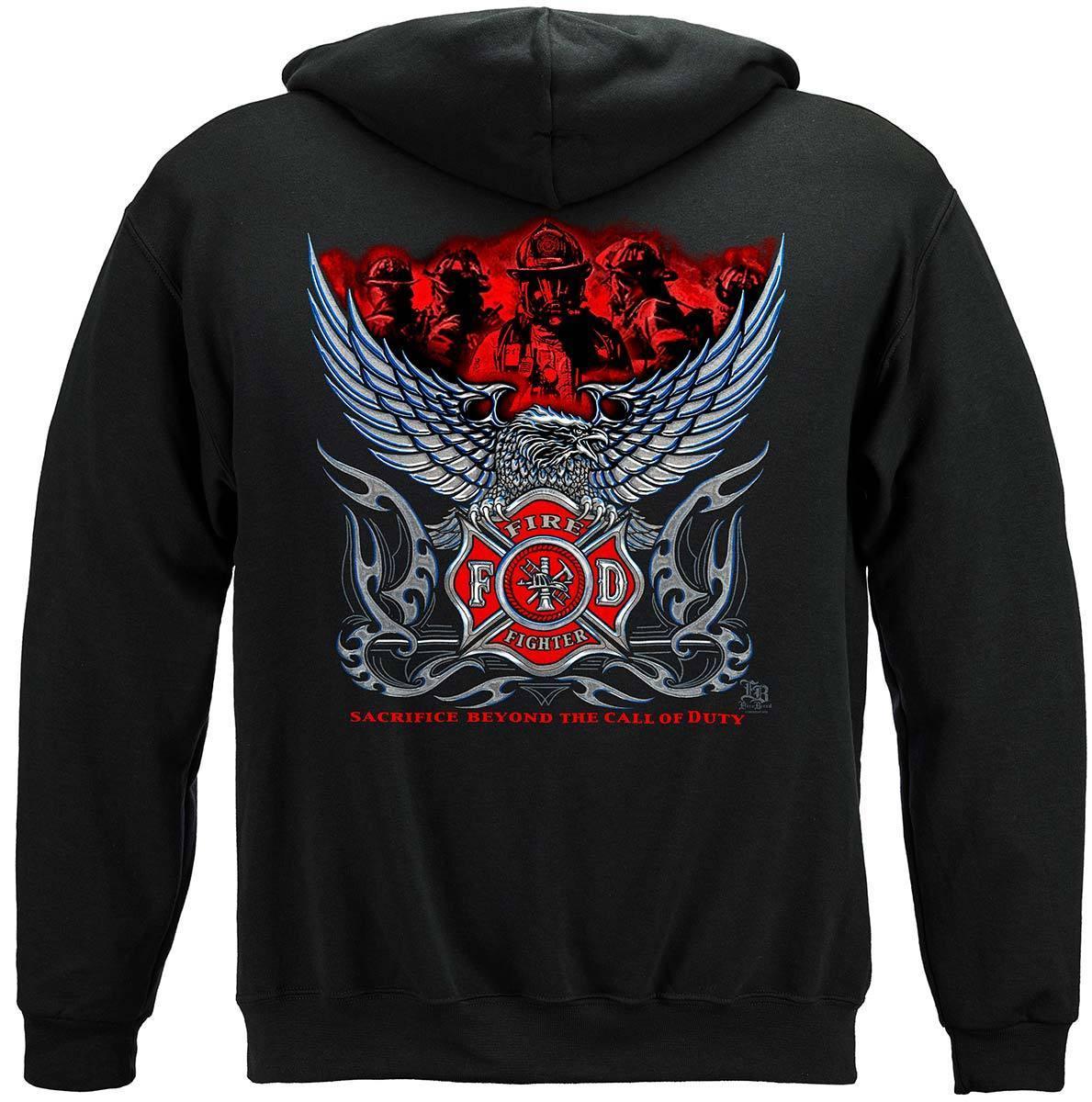 Firefighter Eagle Sacrifice Beyond Hoodie - Military Republic