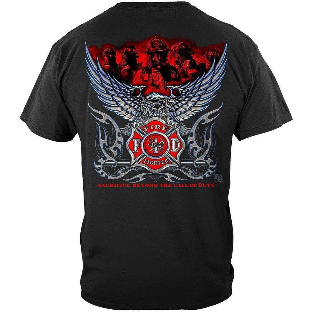 Firefighter Eagle Sacrifice Beyond T-Shirt - Military Republic