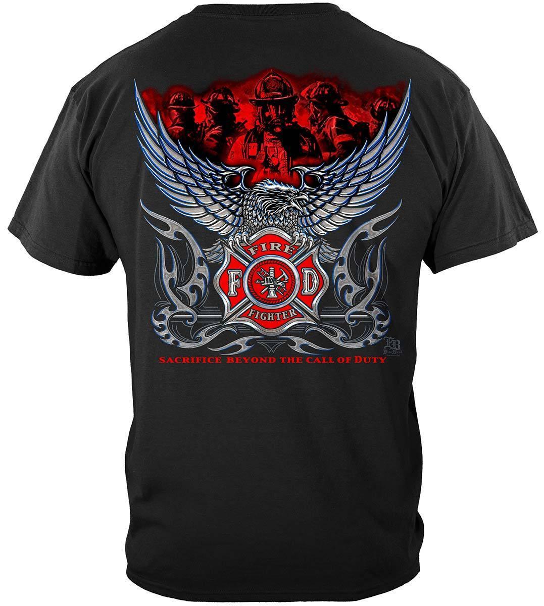 Firefighter Eagle Sacrifice Beyond Hoodie - Military Republic
