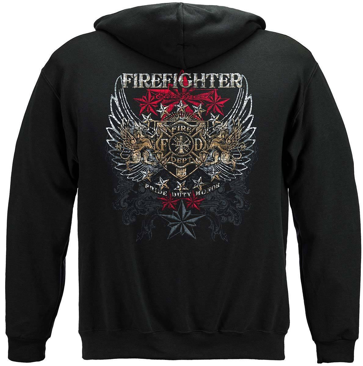 Firefighter Elite Breed Pride Duty Honor Hoodie - Military Republic