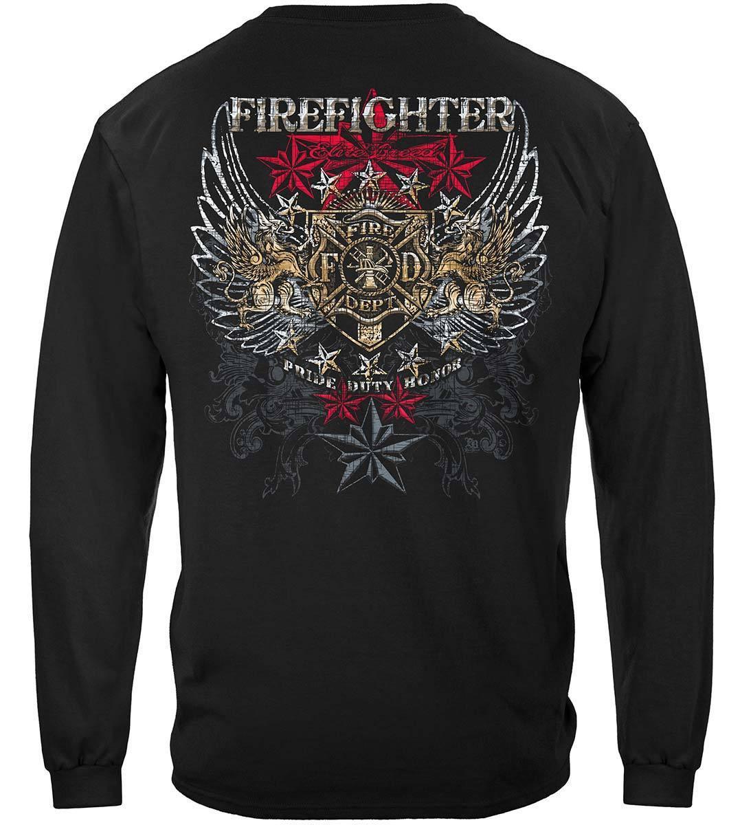 Firefighter Elite Breed Pride Duty Honor Long Sleeve - Military Republic