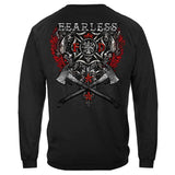 United States Firefighter Fearless Silver Foil Premium Long Sleeve - Military Republic