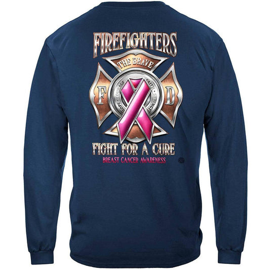 Firefighter Fight for a Cure Cancer Awareness Long Sleeve - Military Republic