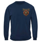United States Firefighter Flames Gold Shield Premium Long Sleeve - Military Republic