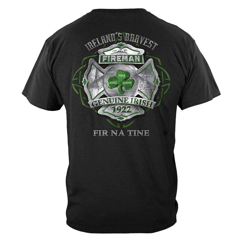 United States Firefighter Garda Irish Ireland's Irish Bravest Premium T-Shirt - Military Republic