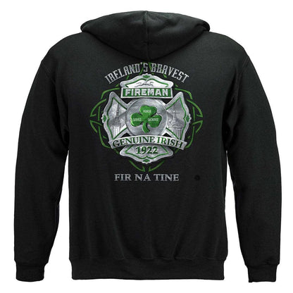 United States Firefighter Garda Irish Ireland's Irish Bravest Premium Hoodie - Military Republic