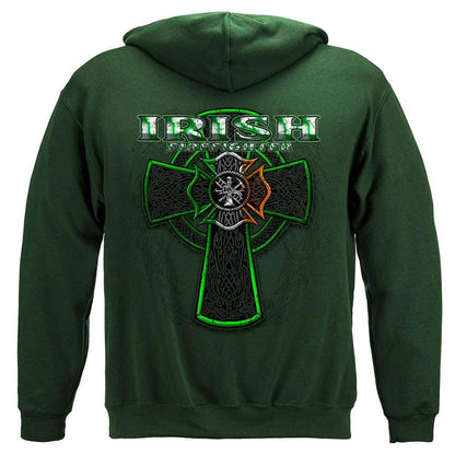 United States Firefighter Irish Green Foil Premium Hoodie - Military Republic