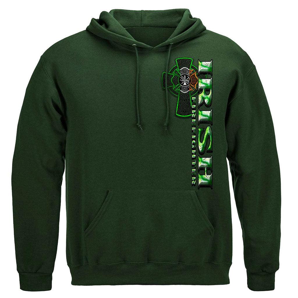 United States Firefighter Irish Green Foil Premium Hoodie - Military Republic