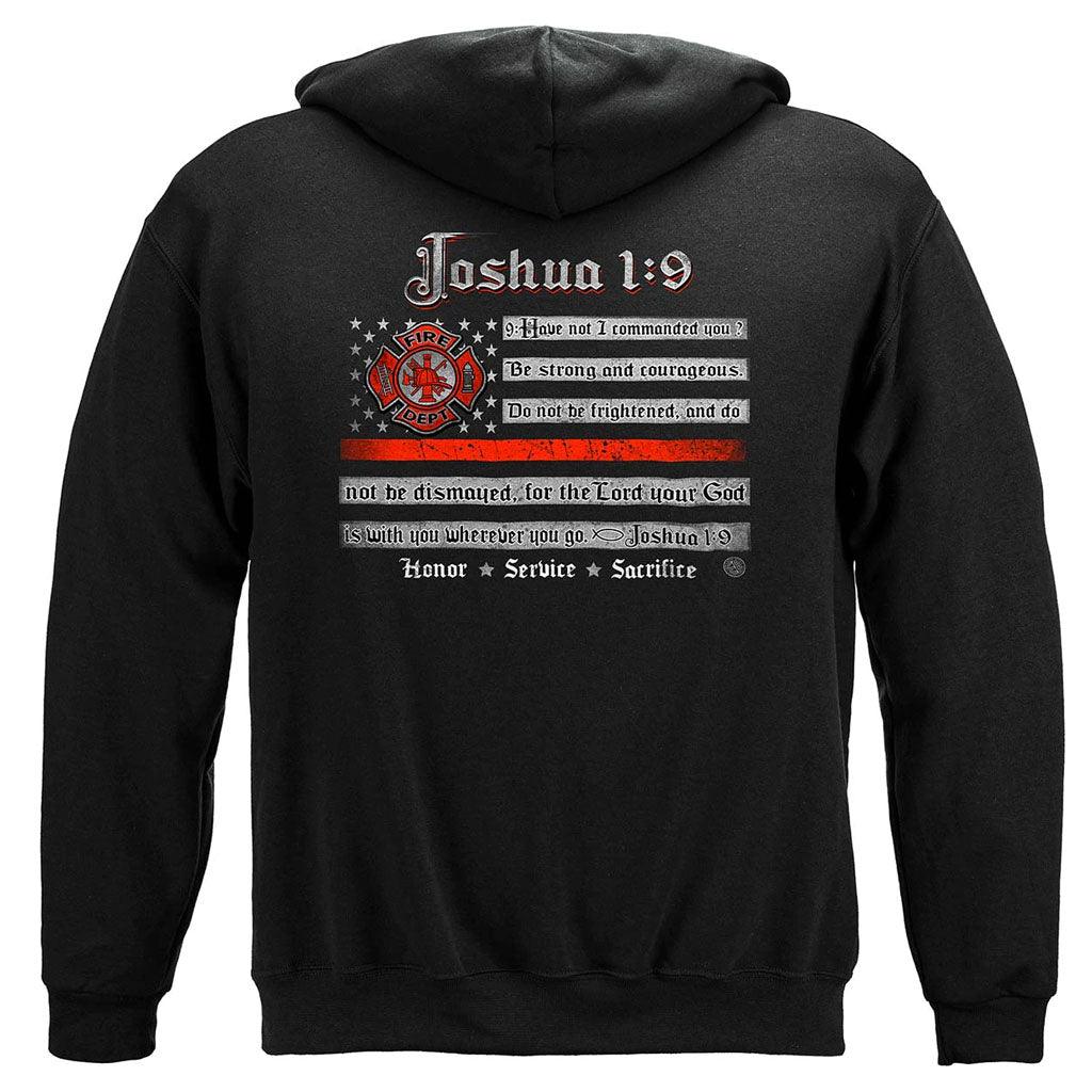 United States Firefighter Joshua 1:9 Premium T-Shirt - Military Republic