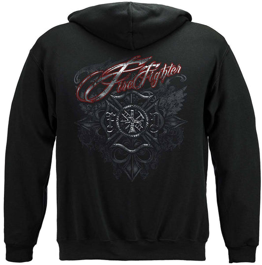 Firefighter Red Foil Hoodie - Military Republic