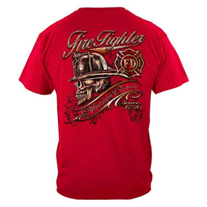 United States Firefighter Skull American Classic Premium T-Shirt - Military Republic