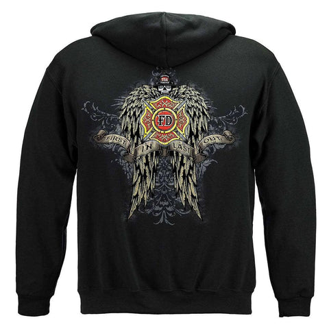 United States Firefighter Skull Wings Full Premium Hoodie - Military Republic
