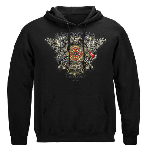 United States Firefighter Skull Wings Full Premium Hoodie - Military Republic