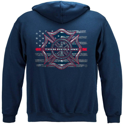 Firefighter Thin Red Line Hoodie - Military Republic