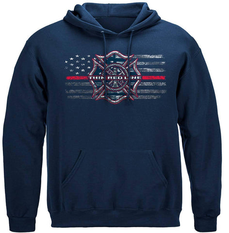 Firefighter Thin Red Line Hoodie - Military Republic