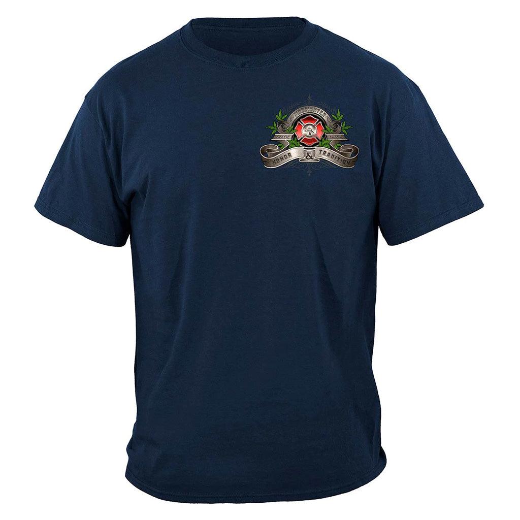 United States Firefighter Traditional Anique Pump Truck Premium T-Shirt - Military Republic