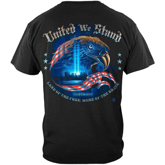 Firefighter United We Stand with Eagle T-shirt - Military Republic