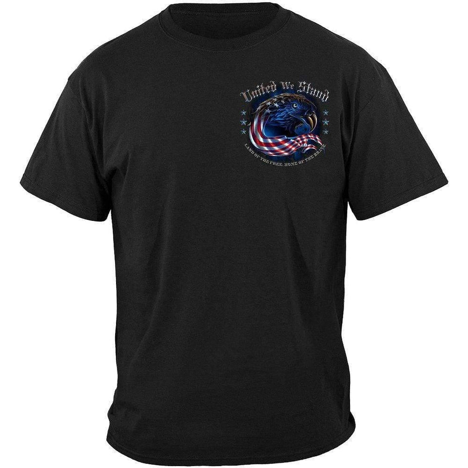 Firefighter United We Stand with Eagle T-shirt - Military Republic