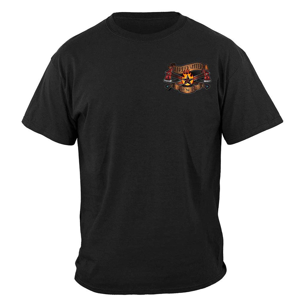 United States Firefighter Vintage Tattoo Art Premium Hoodie - Military Republic