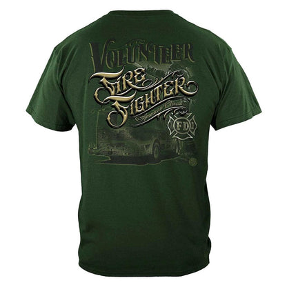 United States Firefighter Volunteer American Classic Premium T-Shirt - Military Republic