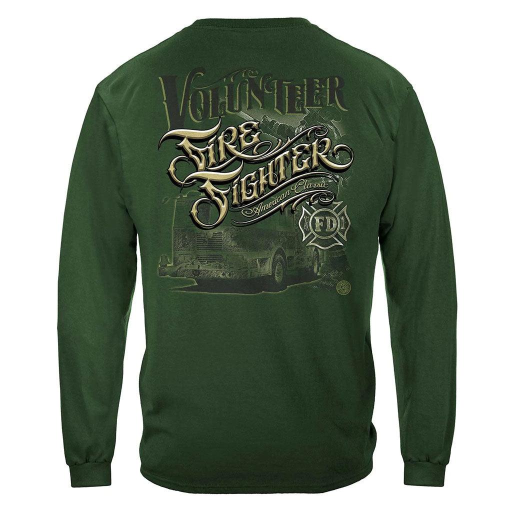 United States Firefighter Volunteer American Classic Premium Hoodie - Military Republic