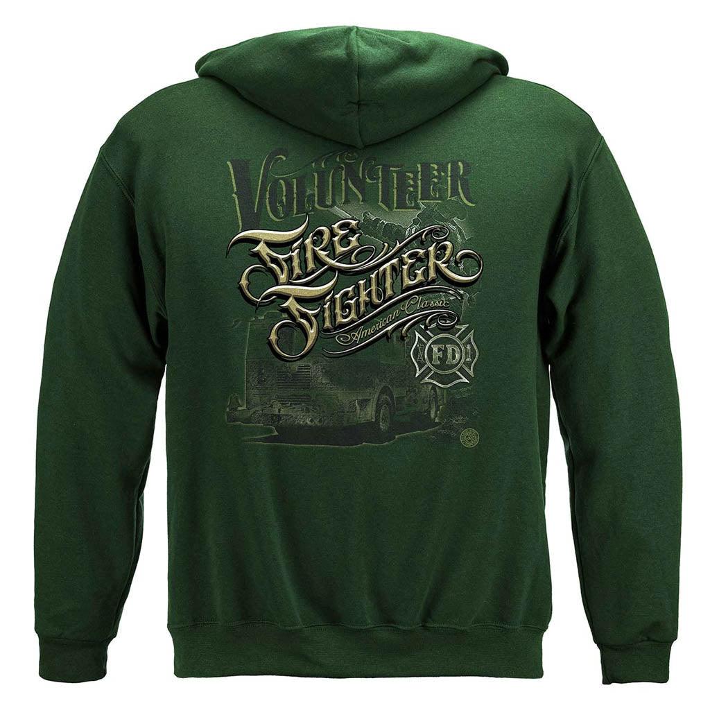 United States Firefighter Volunteer American Classic Premium Hoodie - Military Republic