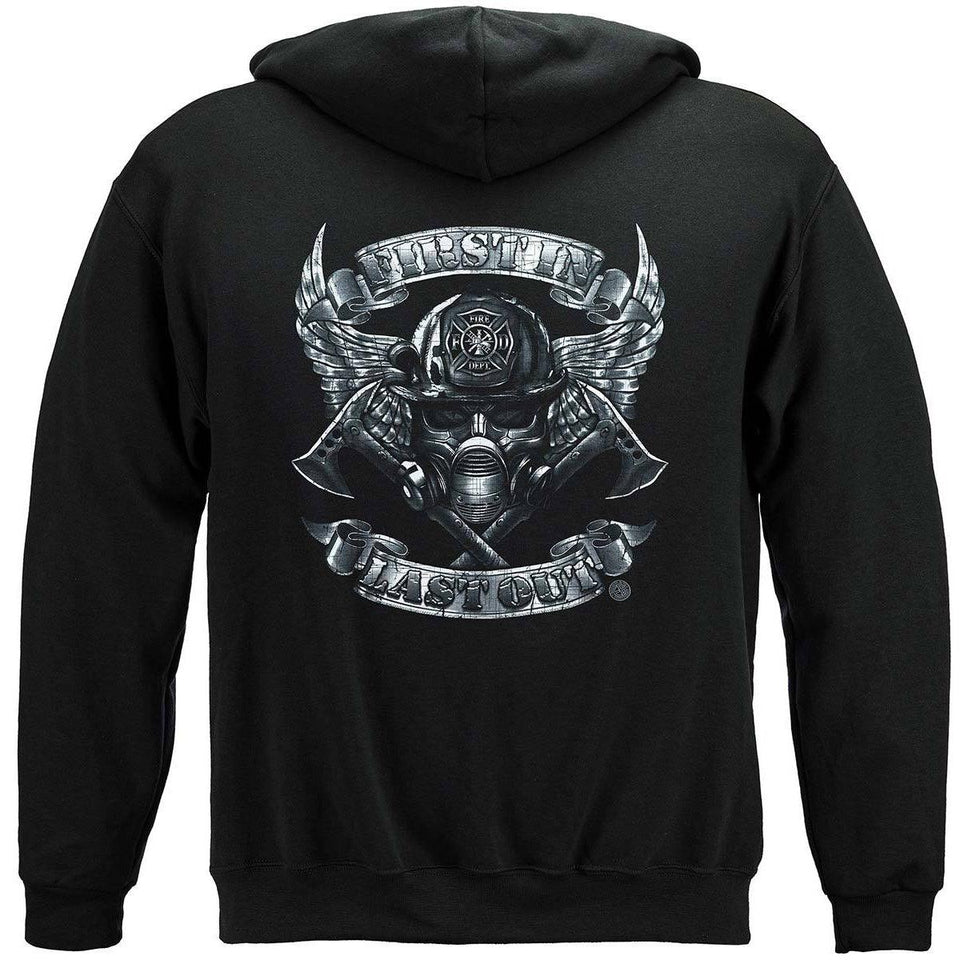 First In Last Out Firefighter T-Shirt - Military Republic