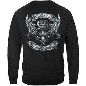 First In Last Out Firefighter T-Shirt - Military Republic