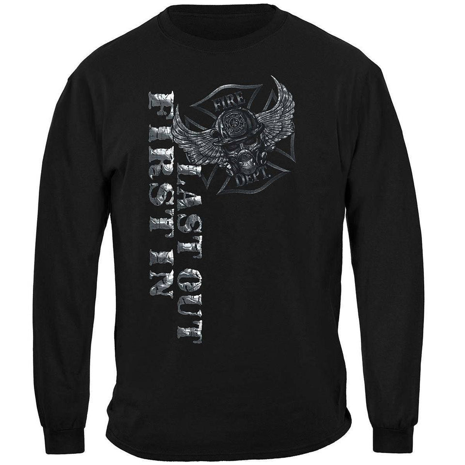 First In Last Out Firefighter T-Shirt - Military Republic