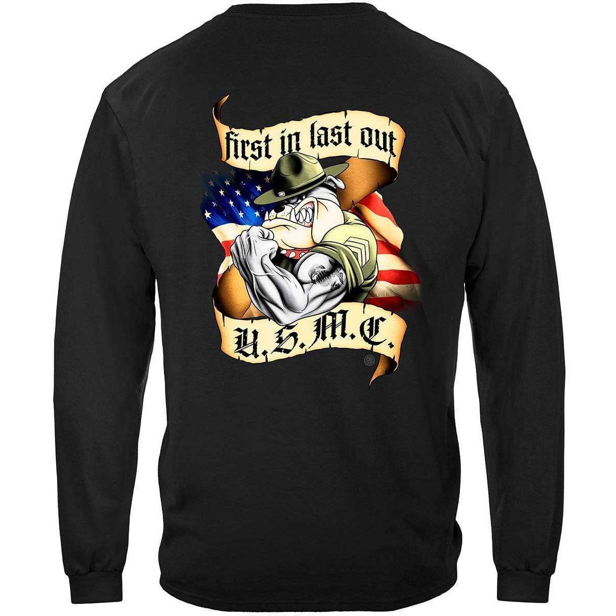 First In Last Out Marine Corps Premium Long Sleeve - Military Republic